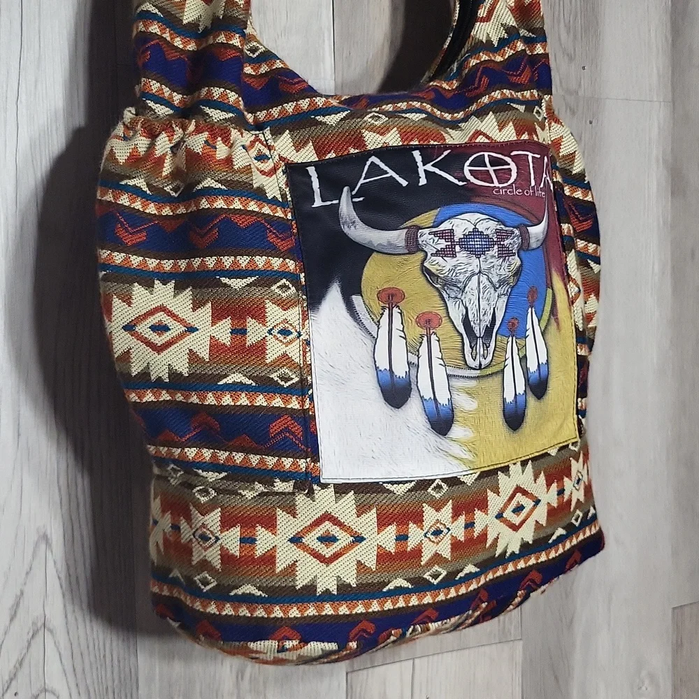 Handmade Lakota Slouchy Hobo Bag Boho Tribal‎ Tote Native American Inspired